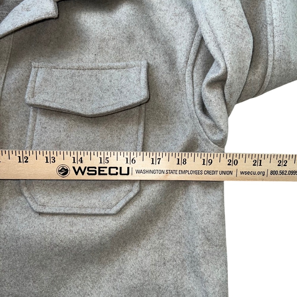 Avec Les Filles Melange Button Down Boyfriend Jacket Shacket Oatmeal/Beige Small - Picture 5 of 7
